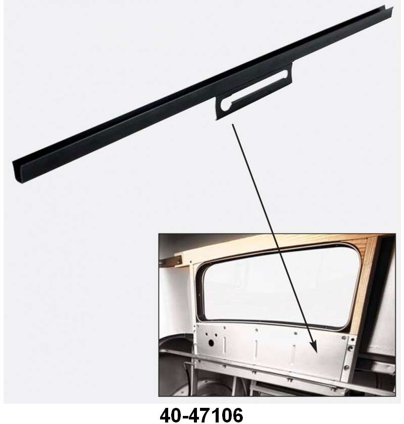ROLL DOWN REAR WINDOW GLASS CHANNEL - 33-34 5 WINDOW CPE