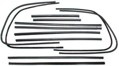 STAINLESS REAR DOOR & QUARTER WINDOW CHANNEL KIT - 34 4DR SDN W/CENTER HANDLE