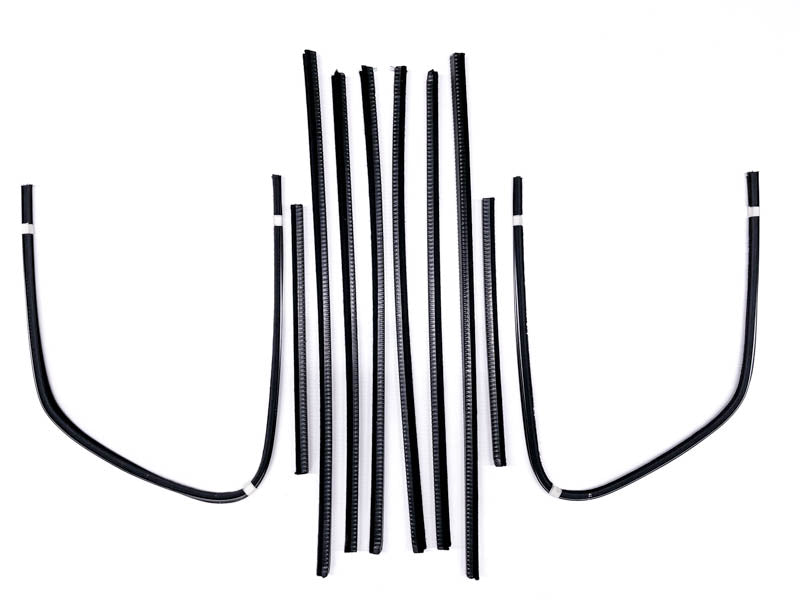 REAR DOOR & QUARTER WINDOW CHANNEL KIT - 34 4DR SDN W/CENTER HANDLE