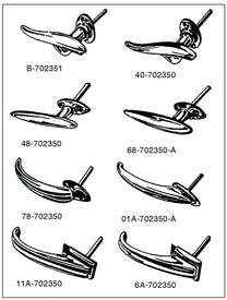 OUTSIDE DOOR HANDLE - 32 3W CPE, 33-34 COUPE/SEDAN RH, CHROME