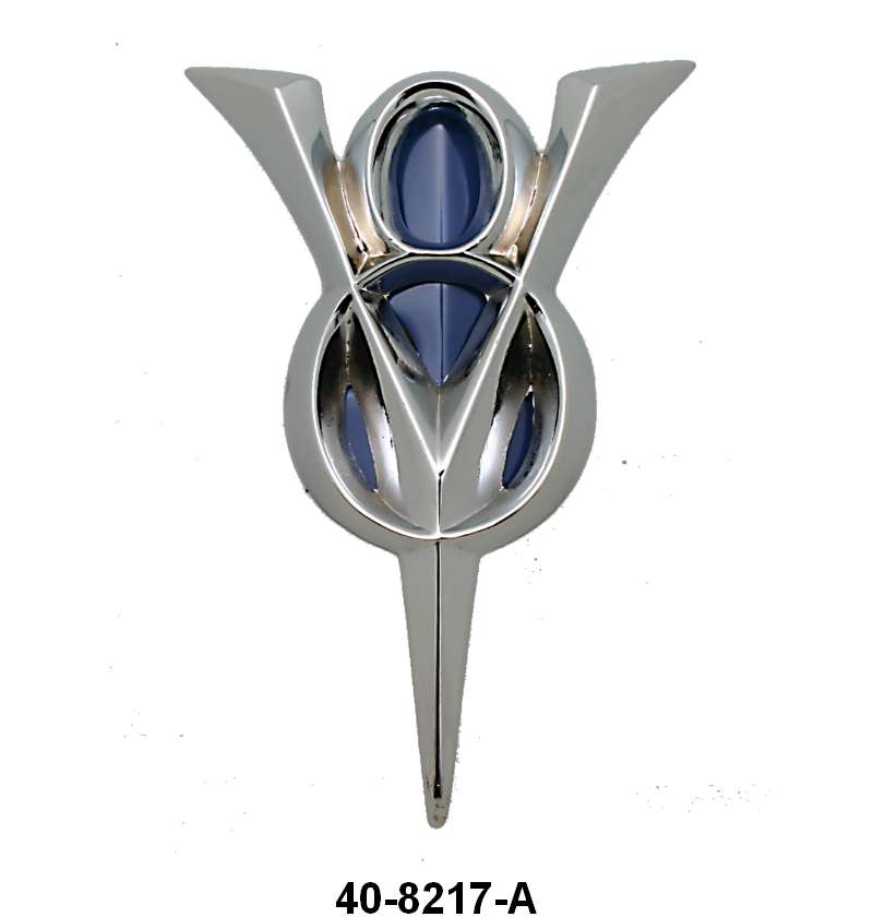 GRILLE EMBLEM - 33 PASS, 33-35 PICKUP "V8"