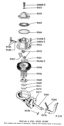 FUEL PUMP ROCKER ARM RETURN SPRING - 36-48 PASS/MERC, 36-47 PU V8