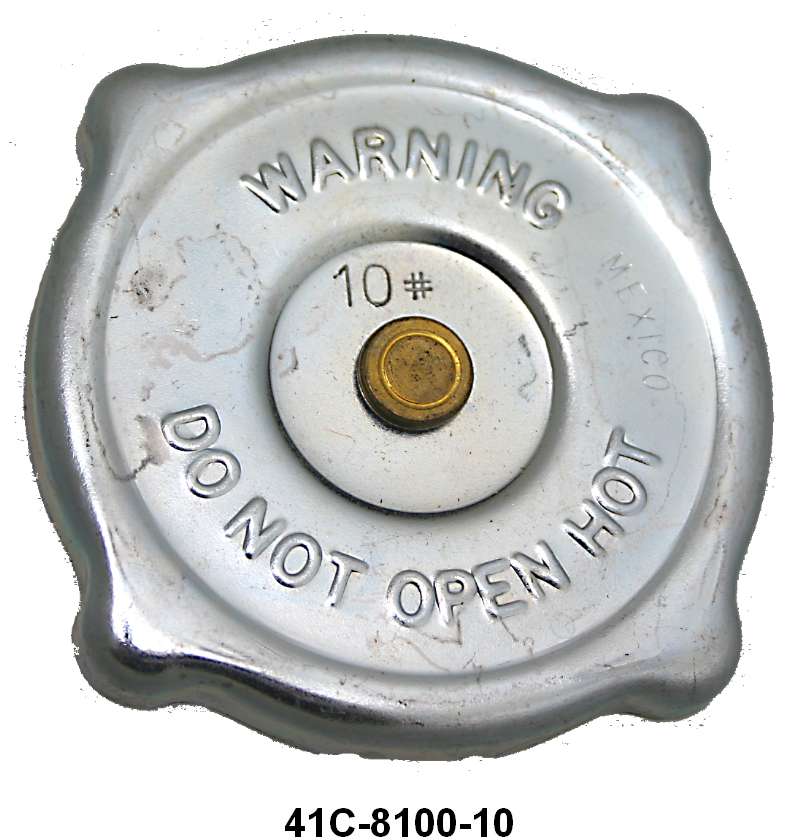 RADIATOR CAP - 37-48 PASS, 39-48 MERC, 37-47 PU, 48-50 F-1/F-3 10 LBS