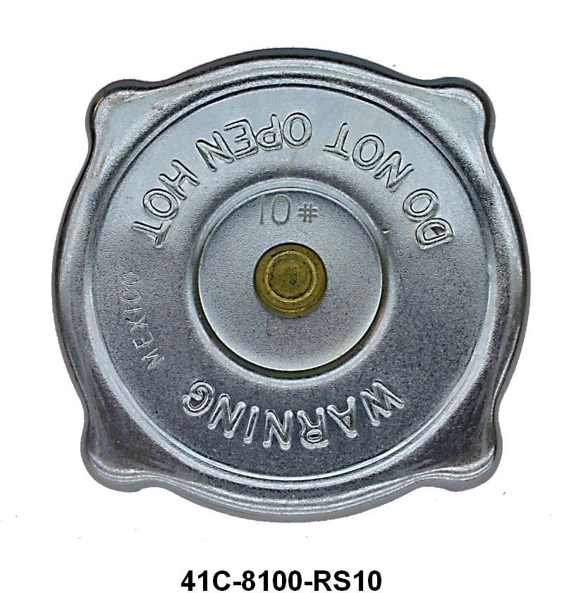 RADIATOR CAP - 37-48 PASS, 39-48 MERC, 37-47 PU 48-50 F-1/F-3 10 lbs W/RESERVOIR