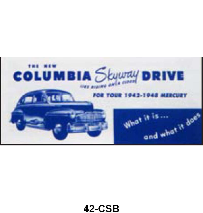 COLUMBIA PAMPHLET - 42-48 MERCURY