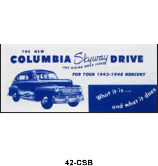 COLUMBIA PAMPHLET - 42-48 MERCURY