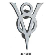 HOOD SIDE EMBLEM - 34 PICKUP "V-8" AND 34-36 PASS LUGGAGE RACK