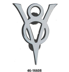 HOOD SIDE EMBLEM - 34 PICKUP "V-8" AND 34-36 PASS LUGGAGE RACK