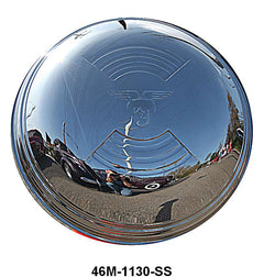 STAINLESS HUB CAP - 46 MERCURY WITH MERCURY LOGO