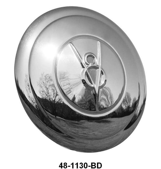 STAINLESS HUB CAP WITH PAINTED EMBLEM - 35 PASS/PICKUP