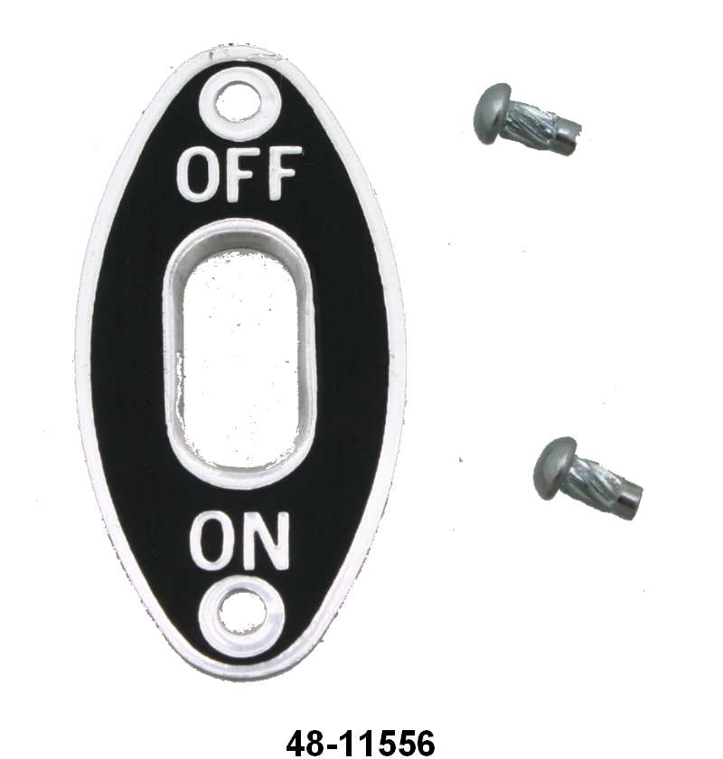 IGNITION SWITCH ON/OFF PLATE - 35-36 PASS/PICKUP