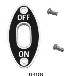 IGNITION SWITCH ON/OFF PLATE - 35-36 PASS/PICKUP