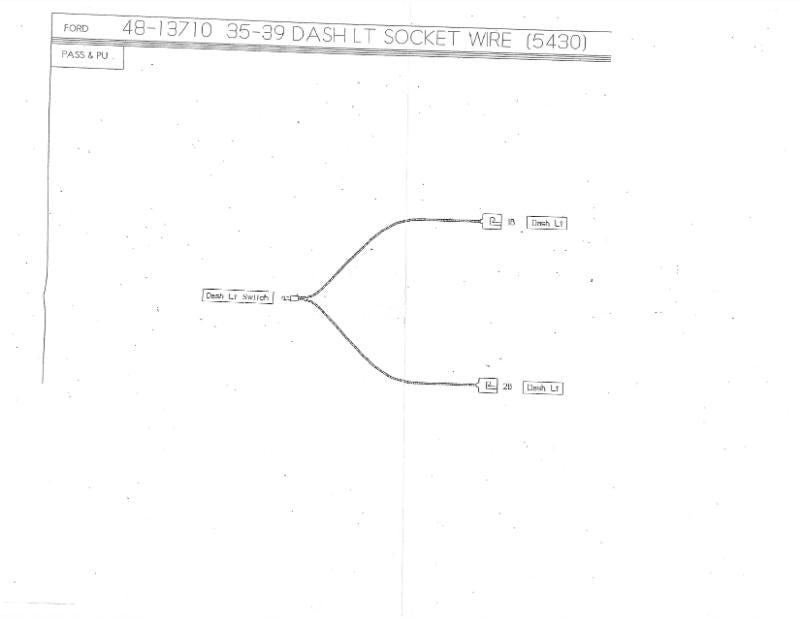 DASH LIGHT SOCKET AND WIRE - 35-39 PASSENGER, PICKUP