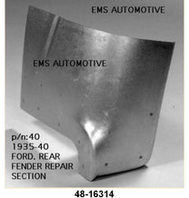 FRONT OF REAR FENDER REPAIR PANEL - 35-40 PASS RIGHT HAND