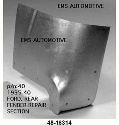 FRONT OF REAR FENDER REPAIR PANEL - 35-40 PASS RIGHT HAND