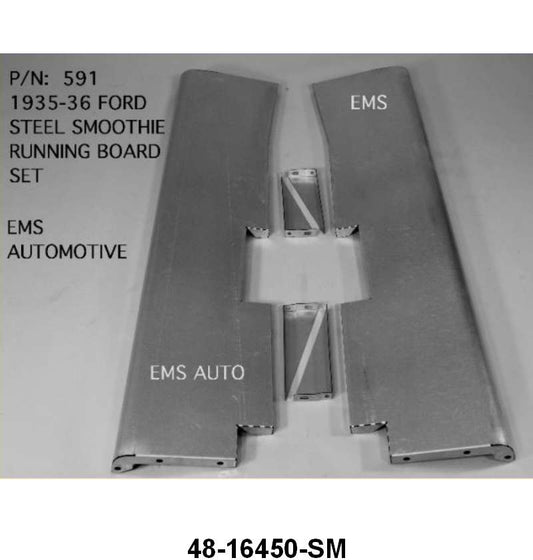 SMOOTH STEEL RUNNING BOARDS - 35-36 PASSENGER