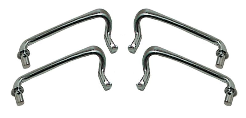 POLISHED STAINLESS HOOD HANDLES - 34-36 PASS, 35-37 PICKUP SET OF 4