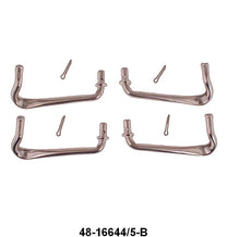 POLISHED STAINLESS HOOD HANDLES - 34-36 PASS, 35-37 PICKUP SET OF 4