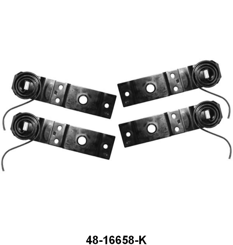 HOOD LATCH SPRING BRACKETS - 35-36 PASS/PICKUP SET OF 4