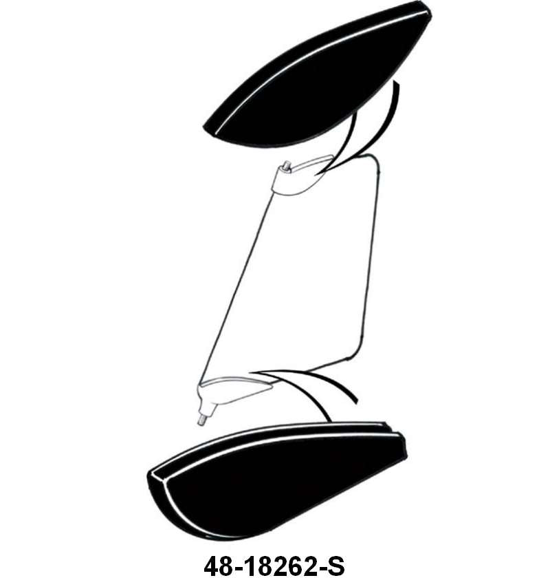 WIND WING BRACKET PAD - 36-38 ROADSTER, PHAETON