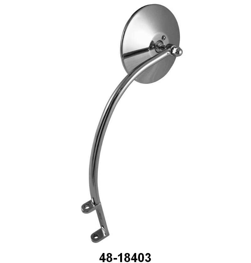 DOOR HINGE PIN MIRROR - 35-40 PASS, 48-52 PICKUP CURVED ARM