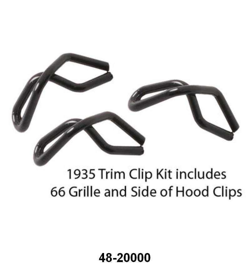 HOOD AND GRILLE TRIM CLIPS - 35 PASS  66 CLIPS