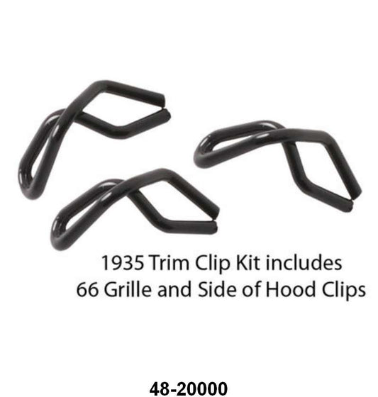 HOOD AND GRILLE TRIM CLIPS - 35 PASS  66 CLIPS