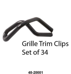 GRILLE TRIM OR HOOD SIDE TRIM CLIPS - 35 PASS SET OF 34 CLIPS