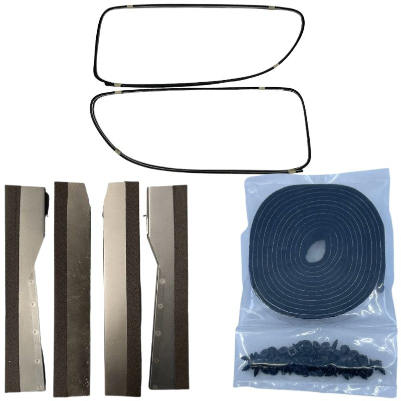 STAINLESS WINDOW CHANNEL KIT - 35-36 3W COUPE WITH FELT STRIPS
