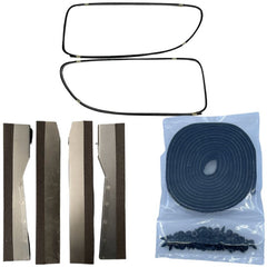 STAINLESS WINDOW CHANNEL KIT - 35-36 3W COUPE WITH FELT STRIPS