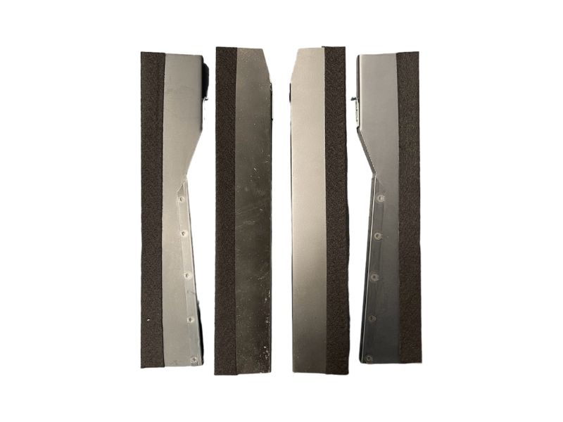 STAINLESS WINDOW CHANNEL KIT - 35-36 3W COUPE WITH FELT STRIPS