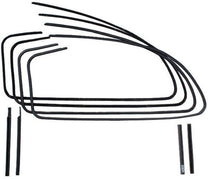 STAINLESS QUARTER WINDOW CHANNEL KIT - 35-36 2 DOOR SEDAN WITH FELT