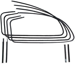 STAINLESS QUARTER WINDOW CHANNEL KIT - 35-36 2 DOOR SEDAN WITH FELT