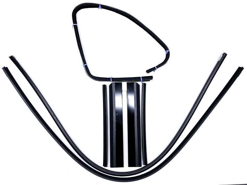 REAR DOOR & QUARTER WINDOW CHANNEL KIT - 35-36 4DR SDN W/BUMPERS