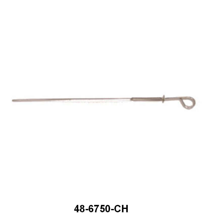 ENGINE OIL DIPSTICK - 35-48 PASS, 39-48 MERC 35-47 PU V8, CHROME