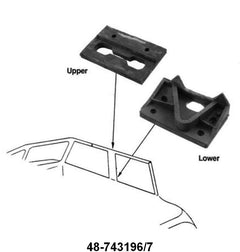 CONVERTIBLE TOP CENTER PILLAR PADS - 35-38 CONV SDN SET OF 4