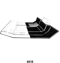 RUBBER FLOOR MAT - 65-72 F-100/F-250 WITH 5