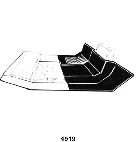 RUBBER FLOOR MAT - 65-72 F-100/F-250 WITH 8" HUMP