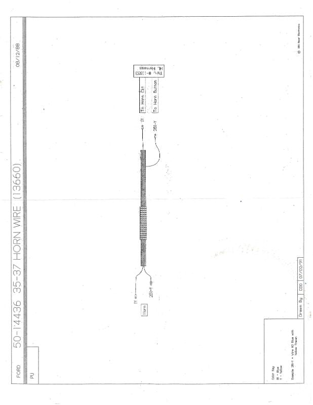 HORN MOTOR WIRE - 35 PASS, 35-37 PICKUP