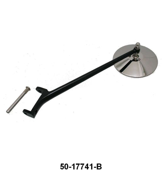 DOOR HINGE PIN MIRROR - 35-47 PICKUP BLACK ARM 4" MIRROR