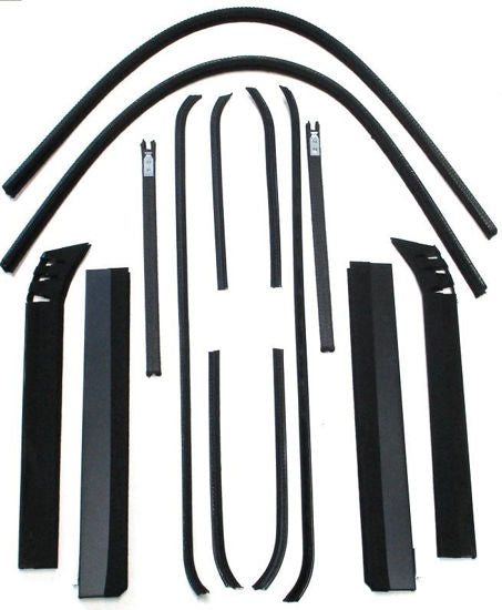 DOOR WINDOW CHANNEL KIT - 35-37 PICKUP WITH STAINLESS FELT STRIPS
