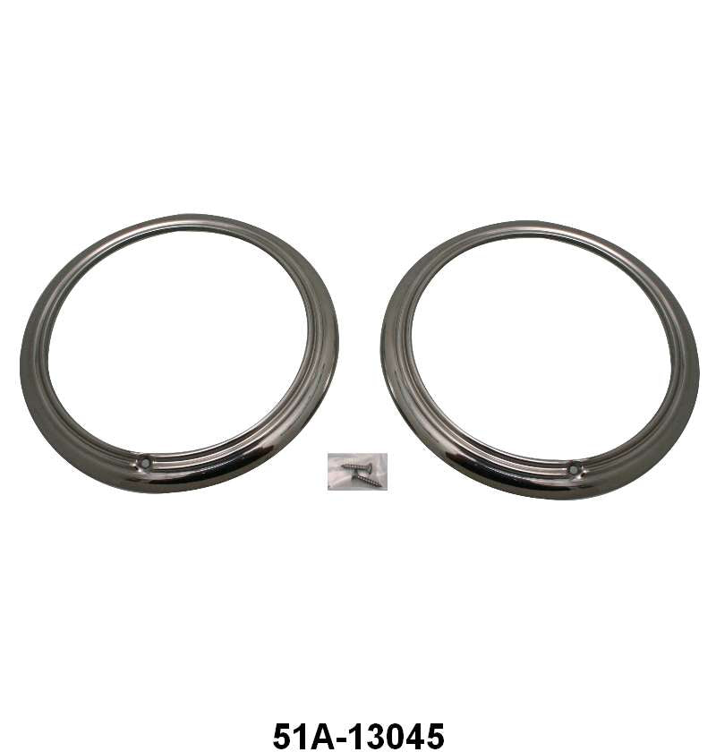 HEADLIGHT DOOR/BEZELS - 46 PASS STAINLESS W/1 RIB