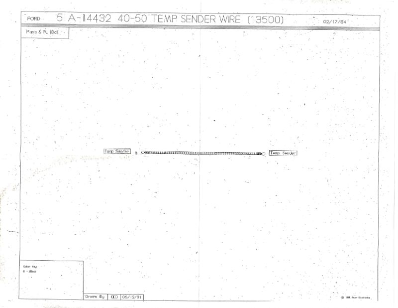 TEMPERATURE SENDER CROSSOVER WIRE - 41-48 PASS, 41-47 PICKUP