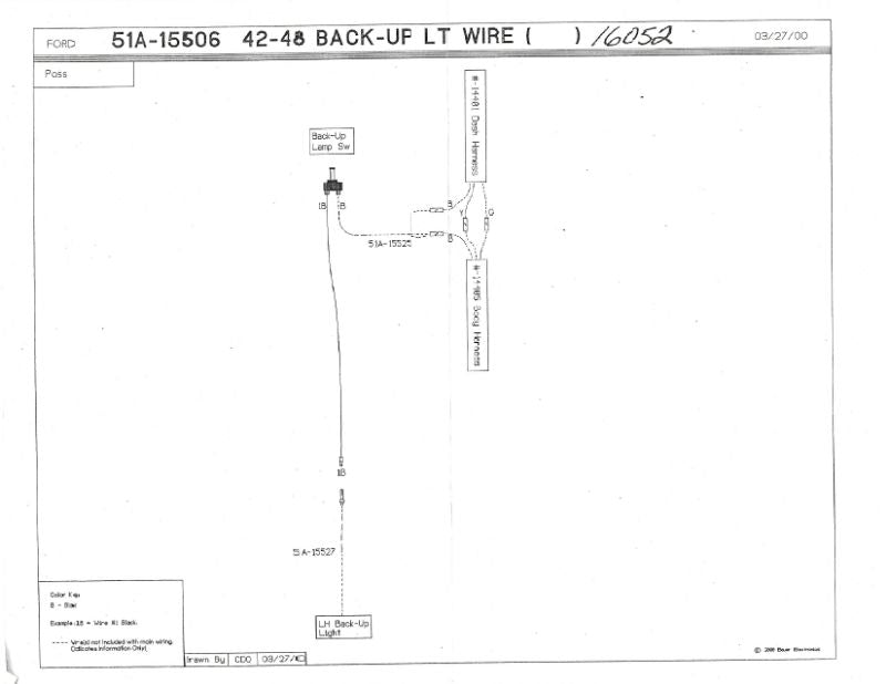 BACK-UP LIGHT SWITCH TO LIGHT WIRE - 42-48 PASSENGER
