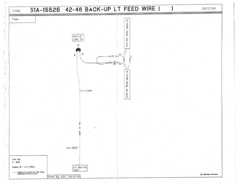 BACK-UP LIGHT POWER WIRE - 42-48 PASSENGER