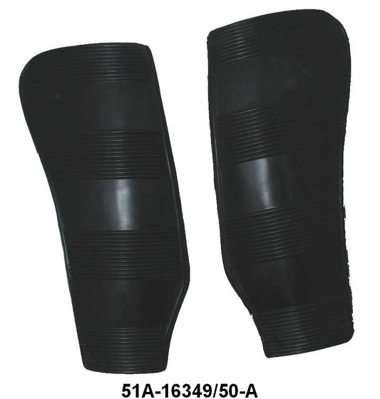 REAR FENDER GUARDS WITH RUBBER - 42-48 FORD/MERC COUPE,SEDAN,CONV
