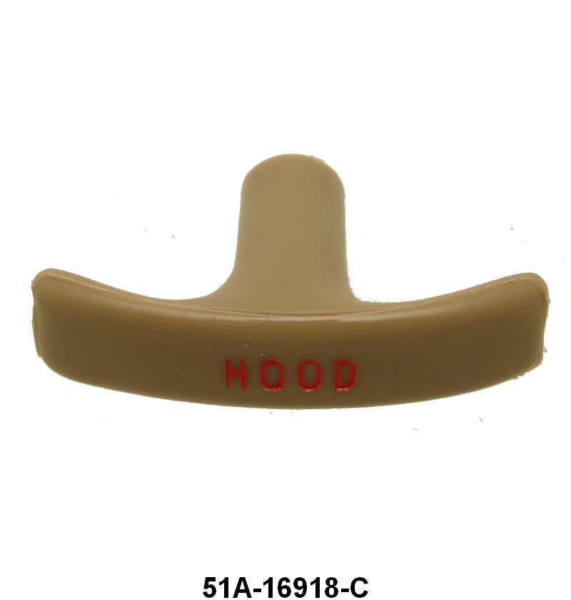 HOOD PULL CABLE KNOB - 46 PASSENGER GRAY TAN