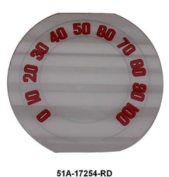 SPEEDOMETER DIAL GLASS - 46 PASSENGER W/RED NUMERALS