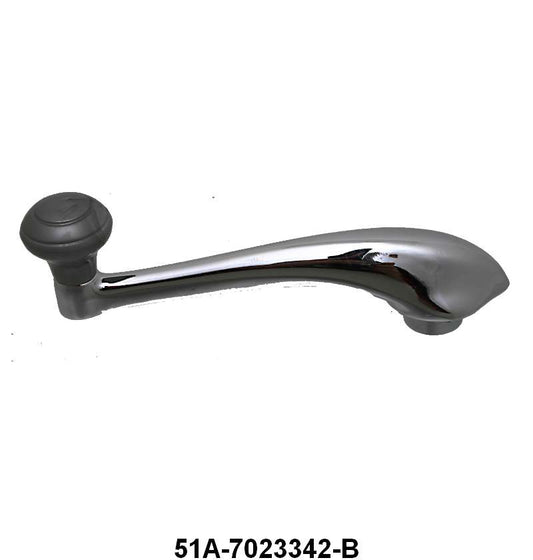 WINDOW CRANK - 46 PASS CHROME WITH BLUE GRAY KNOB