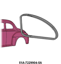 SWING-OUT QUARTER WINDOW SEALS - LATE 46-48 CPE HAS 3/4 METAL FRAME